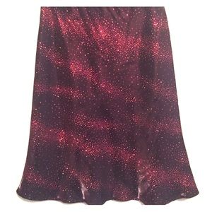 Red sparkle skirt - knee length
